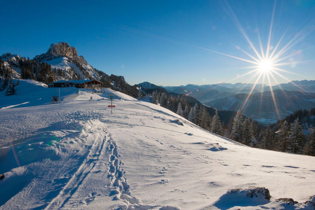 Kampenwand Ausblick im Winter