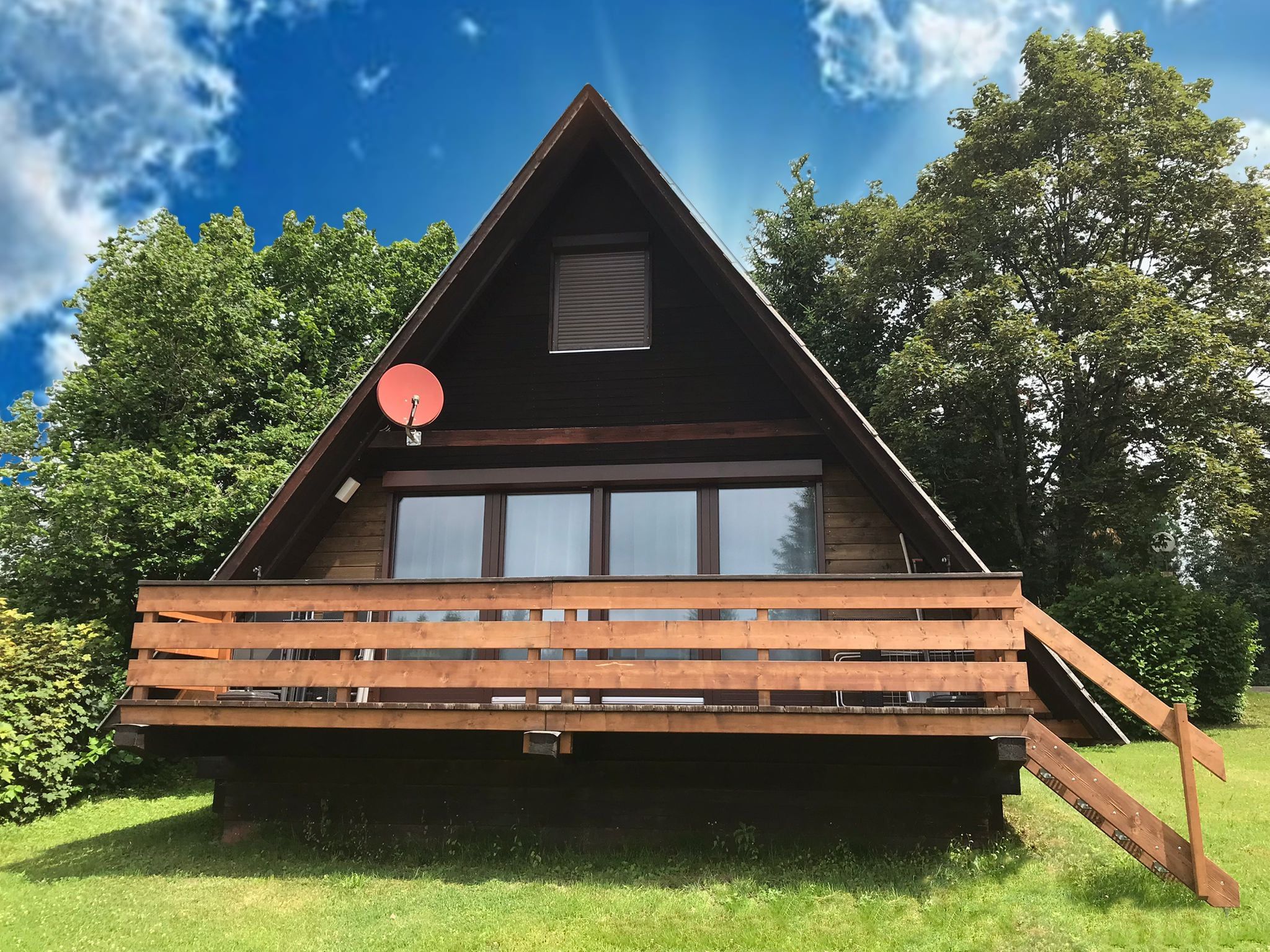 Ferienhaus Bayern  Gartenansicht