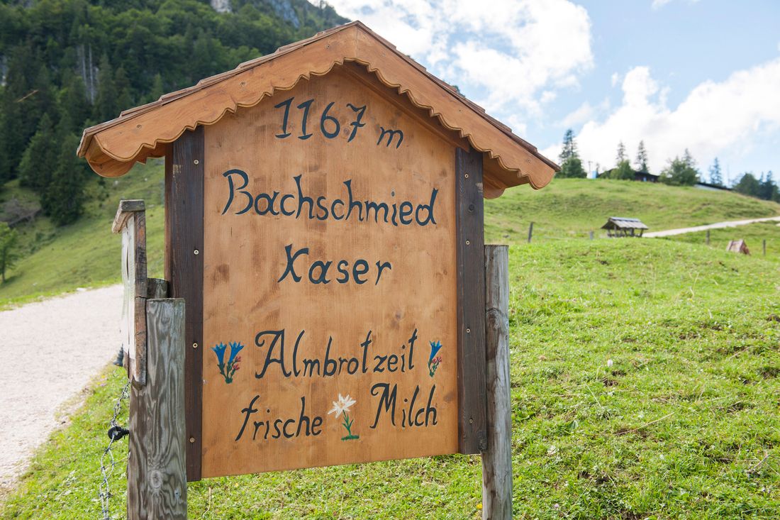 Bachschmiedkaser Schild