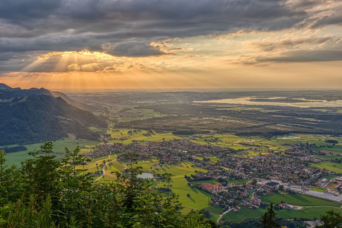 Blick von der Schnappenkirche über Grassau