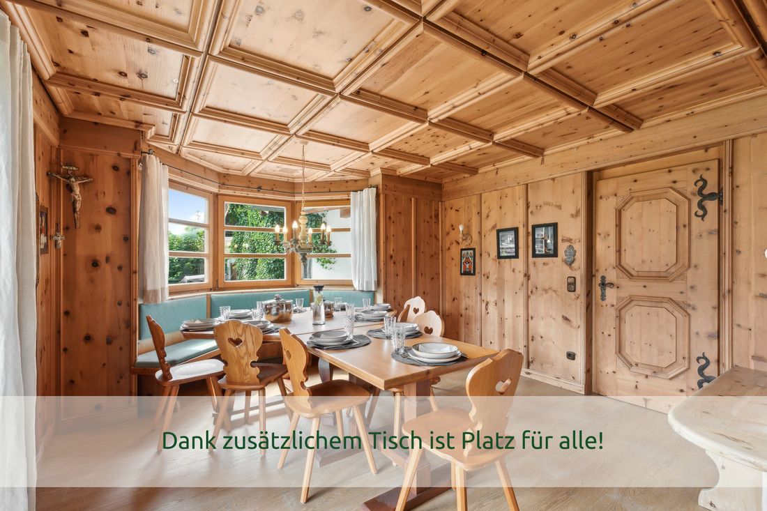 Dank zusätzlichem Tisch ist Platz für alle!