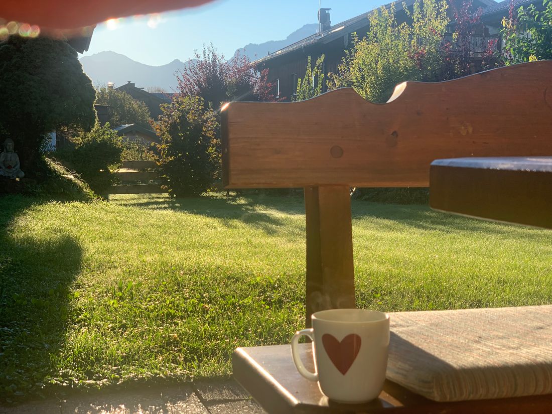 Frühstück im Garten